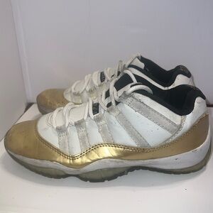 Kids Gold and White Sneakers